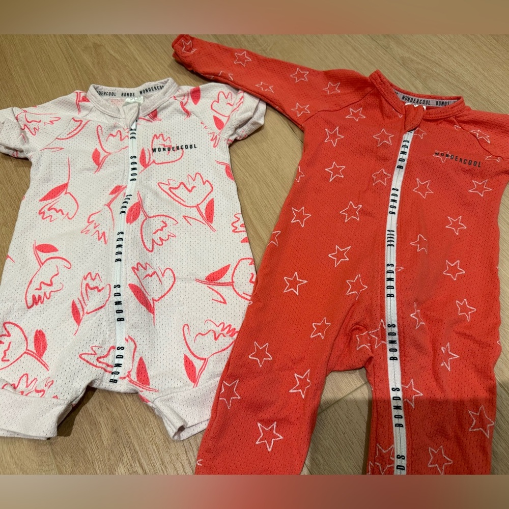 Bonds Zip Wondersuit Bundle (Set of 2) • Size 3-6 Months • Wondercool